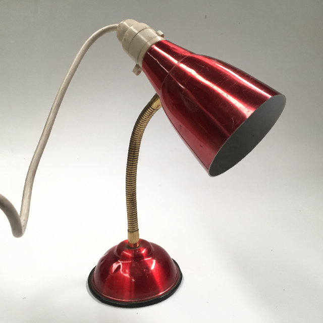LAMP, Desk or Bedside Light - Small Anodised, Red